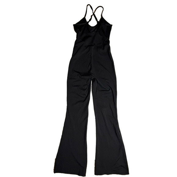 Victoria’s Secret Jumpsuit Womens Small Black Flared Leg Corset Inspired Pull On - Picture 3 of 11